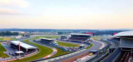 Vue realiste du circuit de Silverstone