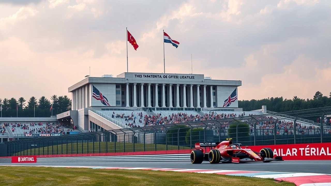 bâtiment gouvernemental et circuit de Formule 1