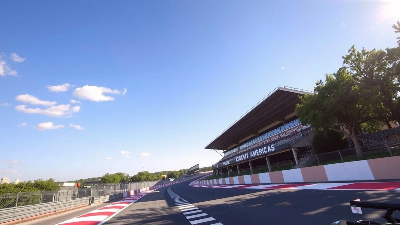 circuit dAustin sous le soleil avec un ciel clair