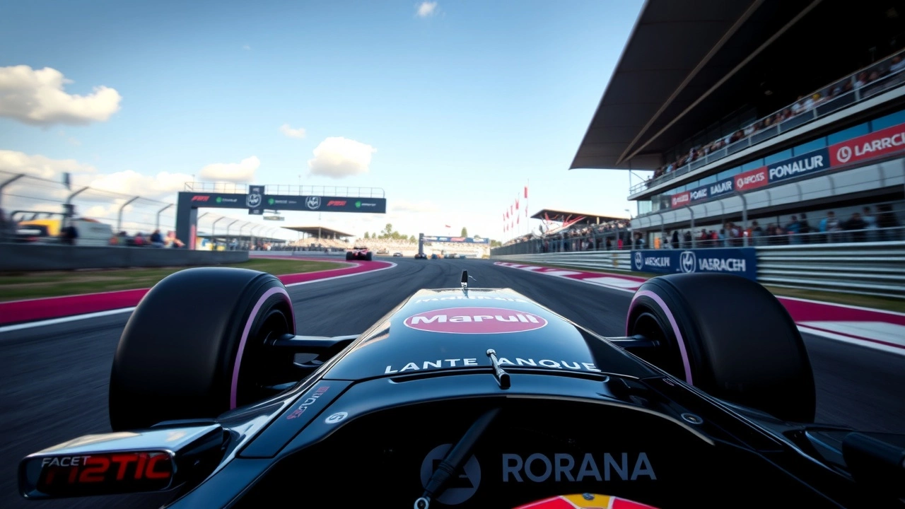 voiture de formule 1 sur le circuit en australie